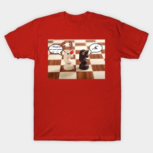 Funny Christmas Reindeer Chess Pieces T-Shirt